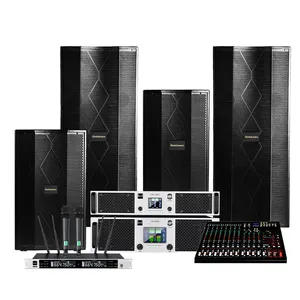 Bekboes home karaokê KTV Audio Profissional Duplo 15 Polegada DJ Sound Box sistema de som conjunto completo