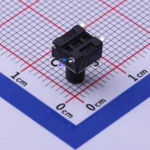 TS-1102S-B-I-B Tactile Switch SMD-4P,6x6mm Switch Single Pole Single Throw Round Button 1.6N Vertical Mount - Product Image 2