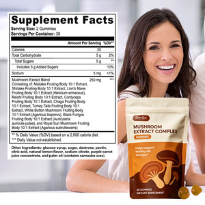 Gummies Complexe de Champignons USA OEM Crinière de Lion, Reishi, Chaga, Cordyceps, Queue de Dinde – Formule Naturelle Végétalienne Certifiée GMP - Product Image 2