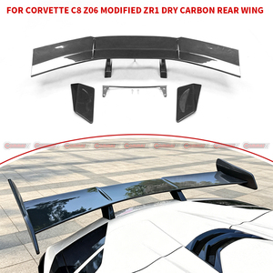 สปอยเลอร์หลังคาร์บอนไฟเบอร์แบบแห้งรุ่นใหม่ อัพเกรดสไตล์ ZR1 สำหรับ Chevrolet Corvette C8 Z06 - Product Image 4