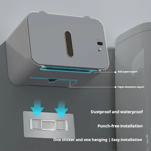 New wall mounted intelligent induction automatic paper dispenser toilet punching free paper drawing box toilet tissue box