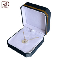 Boîte à bijoux octogonale en cuir PU de haute qualité ROGOOD OEM ODM, boîte d'emballage pour bracelet avec cadre doré, accepte la personnalisation P1734