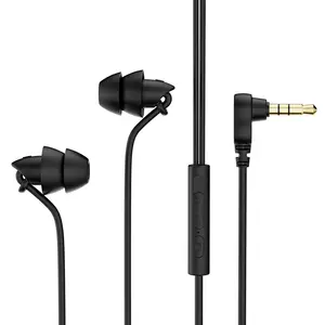 Earbud musik Stereo D16 kualitas tinggi Headset kontrol kawat Headphone tidur Earphone In-Ear berkabel