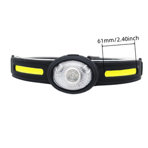 Lampe frontale LED rechargeable USB étanche COB lampe frontale large faisceau léger en plastique camping extérieur course à pied randonnée - Product Image 3