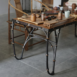 Ming Style <b>Bamboo</b> Tea <b>Table</b> Chinese Design Handmade <b>Coffee</b> <b>Table</b> Living Room Use - Product Image 3