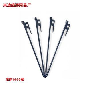 สมอบกเหล็กสำหรับเต็นท์กลางแจ้ง ขนาด 25 ซม. รูปทรงหกเหลี่ยม สีดำ ป้องกันลม ใช้สำหรับตั้งแคมป์ทุกฤดู คุณภาพระดับอุตสาหกรรม - Product Image 4