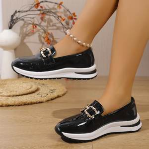 Zapatos Andorranos De Invierno Mary Jane Peep Toe Con Suela De PVC Y Parte Superior De Cuero Sintético - Product Image 2