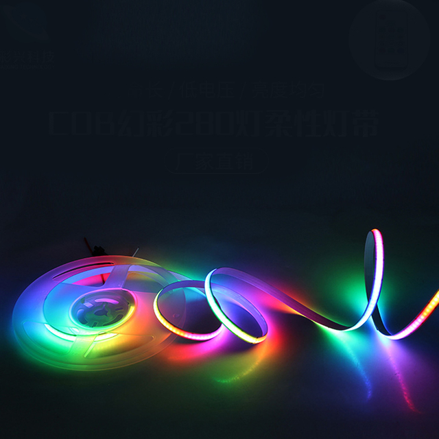 COB Pixel LED Strip 5V WS2812B SK6812 332LEDs/M Dream Color Addressable Programmable Digital Flexible FOB RGB Tape Light 1M 3M