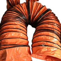 Conduit flexible de 200mm de diamètre tuyau d'échappement en spirale en PVC tuyau isolé ignifuge tuyau de conduit d'air
