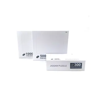 Custom LOGO OEM BSCl 500 1000 Pcs Cardboard Sublimation Paper Jigsaw Puzzle Blank