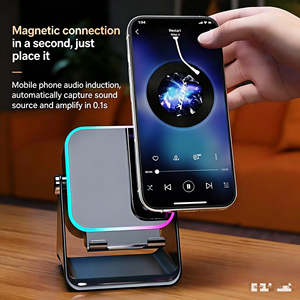 2-in-1 Magnetic <b>Speaker</b> with Phone Stand - Portable <b>Wireless</b> <b>Speaker</b> for Home & Office - Product Image 2
