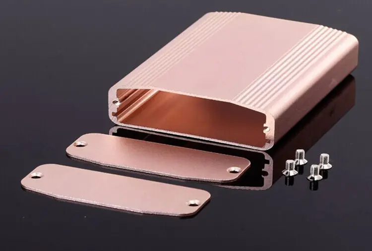 Scatola di alluminio personalizzata dorata personalizzata per scatola di metallo elettronica
