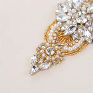 Ceintures de mariée avec cristaux de diamant ceintures de mariage strass ceintures de mariée ceinture de <span class=keywords><strong>perles</strong></span> accessoires de robe de mariée ceinture - Product Image 6