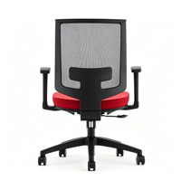 Silla de Oficina Ergonómica con Respaldo Medio de Malla y Soporte Lumbar Elástico Adaptativo, Directo de Fábrica, para Trabajadores