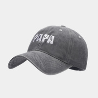 Chapeau de papa personnalisé en détresse lavé Chapeau de broderie de papa Casquette de baseball rétro Casquette à pression Fête des mères Fête des pères