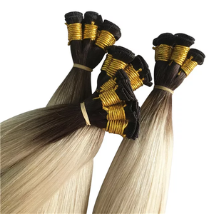 Jasmine Beauty Wholesale Natural Virgin Hand Tied weft human hair extensions Remy Human Hair Extensions Real <b>Russian</b> Hair - Product Image 5