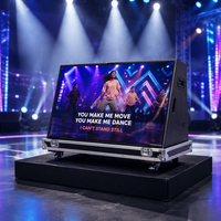 Moniteur de scène Topflashstar avec téléprompteur, style haut-parleur, écran HD 27, 32, 45, 55 pouces, haute luminosité pour conférences, cours et concerts