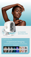 Analyseur de teint et d'hydratation de la peau, scanner facial 3D professionnel AI, test de peau du visage portable avec tablette de 15,6 pouces
