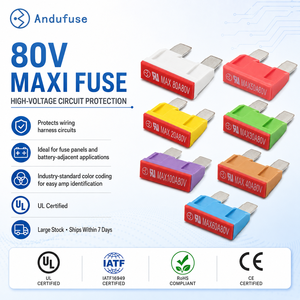 Fusible automatique rapide 80V <span class=keywords><strong>Maxi</strong></span> <span class=keywords><strong>Mini</strong></span> Combo Blade ANX80 30A pour batterie, chariot élévateur, camping-car, bateau, modification automobile - Product Image 1