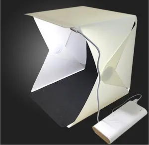 사진 장비 테이블 탑 촬영 텐트 휴대용 LED 조명 접이식 미니 사진 스튜디오