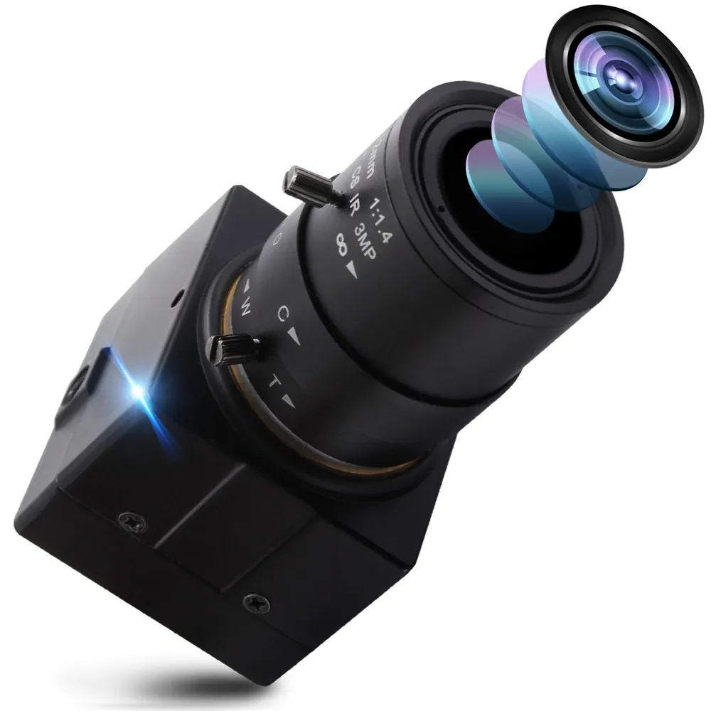 ELP ידנית זום CCTV וידאו כוכב אור נמוך אור 2MP 1080P IMX323 Webcam UVC Plug Play USB מצלמה עם מיקרופון