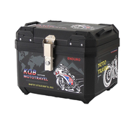 PP 45L coffre de moto universel moto Top Case queue boîte de rangement Topcase sac avec doublure en plastique motos queue boîte
