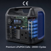 Station d'alimentation portable LiFePO4 600W, générateur solaire à onde sinusoïdale pure, prise AC, charge rapide PD 100W, batterie de secours pour le camping