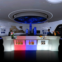 Table de bar LED lumineuse en PVC pour extérieur, mobilier commercial autoportant, design moderne et simple, KTG Club