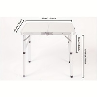 Table pliante rectangulaire moderne pour l'extérieur en alliage d'aluminium, table en aluminium personnalisée en usine