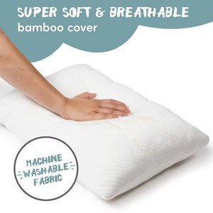 Oreiller pour <span class=keywords><strong>bébé</strong></span> en mousse à mémoire <span class=keywords><strong>de</strong></span> forme douce en bambou, mini oreiller pour la sieste des petits garçons et petites filles - Product Image 3