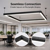 Lumière linéaire LED moderne en aluminium, bureau, entrepôt décoratif 3 pieds, 4 pieds, 5 pieds, 8 pieds, lampe suspendue Led encastrée, lumière linéaire à liaison