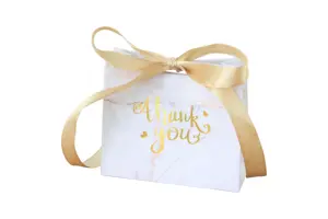 <strong>White</strong> Marble Paper <strong>Box</strong> for Wedding Decoration Favors Gift <strong>Box</strong> Candy <strong>Chocolate</strong> Packing <strong>Box</strong> with Ribbon - Product Image 3
