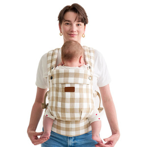 <span class=keywords><strong>Porte</strong></span>-<span class=keywords><strong>bébé</strong></span> en coton et lin à carreaux, ergonomique, confortable et léger, pour les enfants de 7 à 45 livres, facile à mettre et à enlever - Product Image 1
