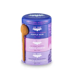 थोक दौर गुलाबी धातु ढीला चाय कंटेनर टिन वायुरोधी Stackable कॉफी पाउडर चाय Tins कनस्तर पैकेजिंग के लिए टिन चाय