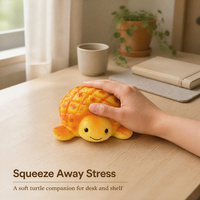 Jouet anti-stress souple en forme de tortue gaufre, jouet de décompression à presser doucement, jouet à main en forme d'animal mignon à remontée lente, cadeau