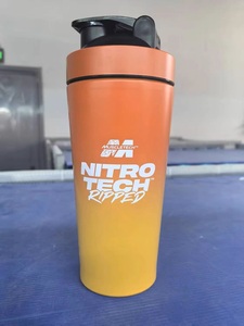 <span class=keywords><strong>Botella</strong></span> Mezcladora Aislada de Acero Inoxidable de 24 oz, Vaso Aislado para Bebidas Frías con Agitador Giratorio, <span class=keywords><strong>Botella</strong></span> sin Olor para Batidos de Proteínas - Product Image 4