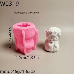 Handmade <b>Resin</b> Casting <b>Molds</b> for DIY Decorative Ornaments Ins Style Silicone Angel girl <b>Molds</b> W0319 - Product Image 2