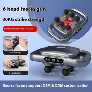Vendite dirette di fabbrica potente regolabile 6 teste tessuto profondo terapia fisica professionale per alleviare il dolore pistola per massaggio portatile - Product Image 2