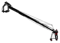 Tête de caméra électronique à deux axes inclinable et orientable, jib de caméra de 40 pieds avec joystick et contrôleur de zoom