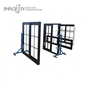 <span class=keywords><strong>Fenêtre</strong></span> coulissante en aluminium à rupture de pont thermique haute performance, avec barres interne Muntin, double vitrage trempé, insonorisée, prix usine - Product Image 2