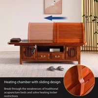 Table de massage en bois pour moxibustion avec chauffage infrarouge lointain au graphène, pour la médecine traditionnelle chinoise, usage hôtelier et domestique