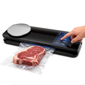Scelleuse sous vide 80 kPa <span class=keywords><strong>avec</strong></span> balance numérique, couvercle automatique, écran tactile et mode humide/sec, système de conservation des aliments <span class=keywords><strong>avec</strong></span> sacs de scellage sous vide - Product Image 1