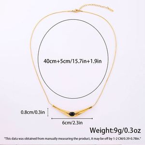 Collier en acier inoxydable doré de luxe, tendance, élégant, simple, avec pendentif cœur, bijou stylé et à la mode, cadeau idéal pour - Product Image 3