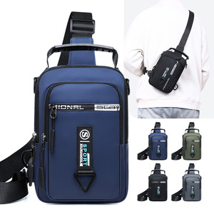 Bolso de Pecho Multifuncional Scay para Hombre, Bolso Cruzado para Uso Diario, Primavera 2025, Color Sólido Gris, Negro, Verde, Azul - Product Image 1