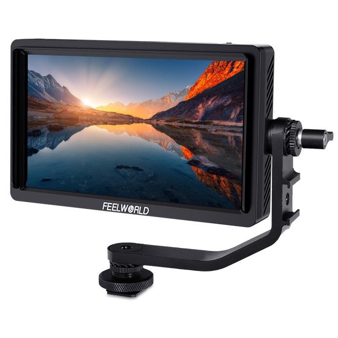 FEELWORLD FW568S 6 дюймов накамерный монитор FHD IPS 3G-SDI 4K HDM F970 потребности во внешнем источнике питания и установить комплект для цифрового однообъективного зеркального фотоаппарата с полевым монитором