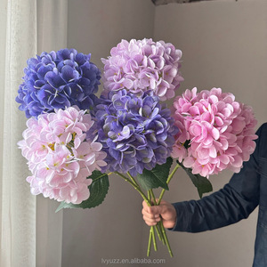 Fleur artificielle réaliste, hauteur 70 cm, hydrangea en soie, décoration <span class=keywords><strong>de</strong></span> mariage, fleurs artificielles pour autres décorations <span class=keywords><strong>de</strong></span> mariage - Product Image 1