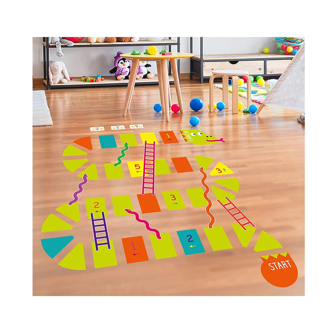 Creative Design Digitale Hopscotch Cijfers Muursticker Kinderen Kamer Decoratie Sticker Pvc Sticker