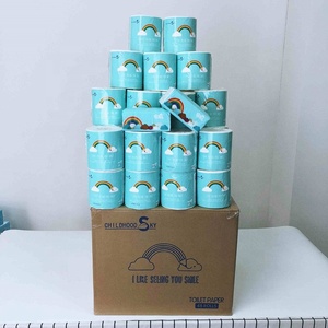 60 <span class=keywords><strong>Rollos</strong></span>/Caja, <span class=keywords><strong>Papel</strong></span> Higiénico Familiar al por Mayor, Resistente y Suave, de 3 Capas, Ecológico, con Diseño de Arcoíris, Versión en Inglés - Product Image 5