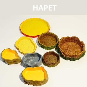 Plateforme d'escalade pour reptiles, bol d'eau pour reptiles, résine robuste et durable, décor de terrarium en pierre simulée, bol à nourriture pour reptiles - Product Image 1