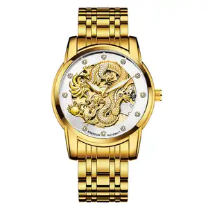 男性用自動機械式ムーブメントステンレススチール腕時計卸売高級機械式自動スポーツメンズ腕時計